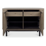 Bentley Designs Vega Grey Oiled Oak & Peppercorn Narrow Sideboard