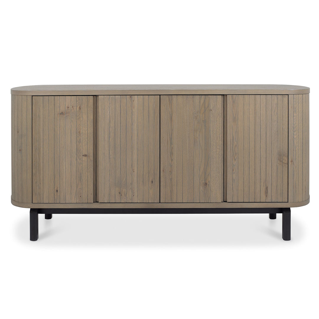 Bentley Designs Vega Grey Oiled Oak & Peppercorn Wide Sideboard
