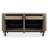 Bentley Designs Vega Grey Oiled Oak & Peppercorn Wide Sideboard