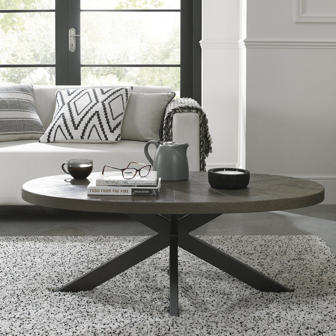 Bentley Designs Ellipse Fumed Oak Coffee Table