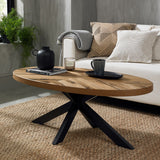 Bentley Designs Ellipse Rustic Oak Coffee Table
