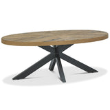 Bentley Designs Ellipse Rustic Oak Coffee Table