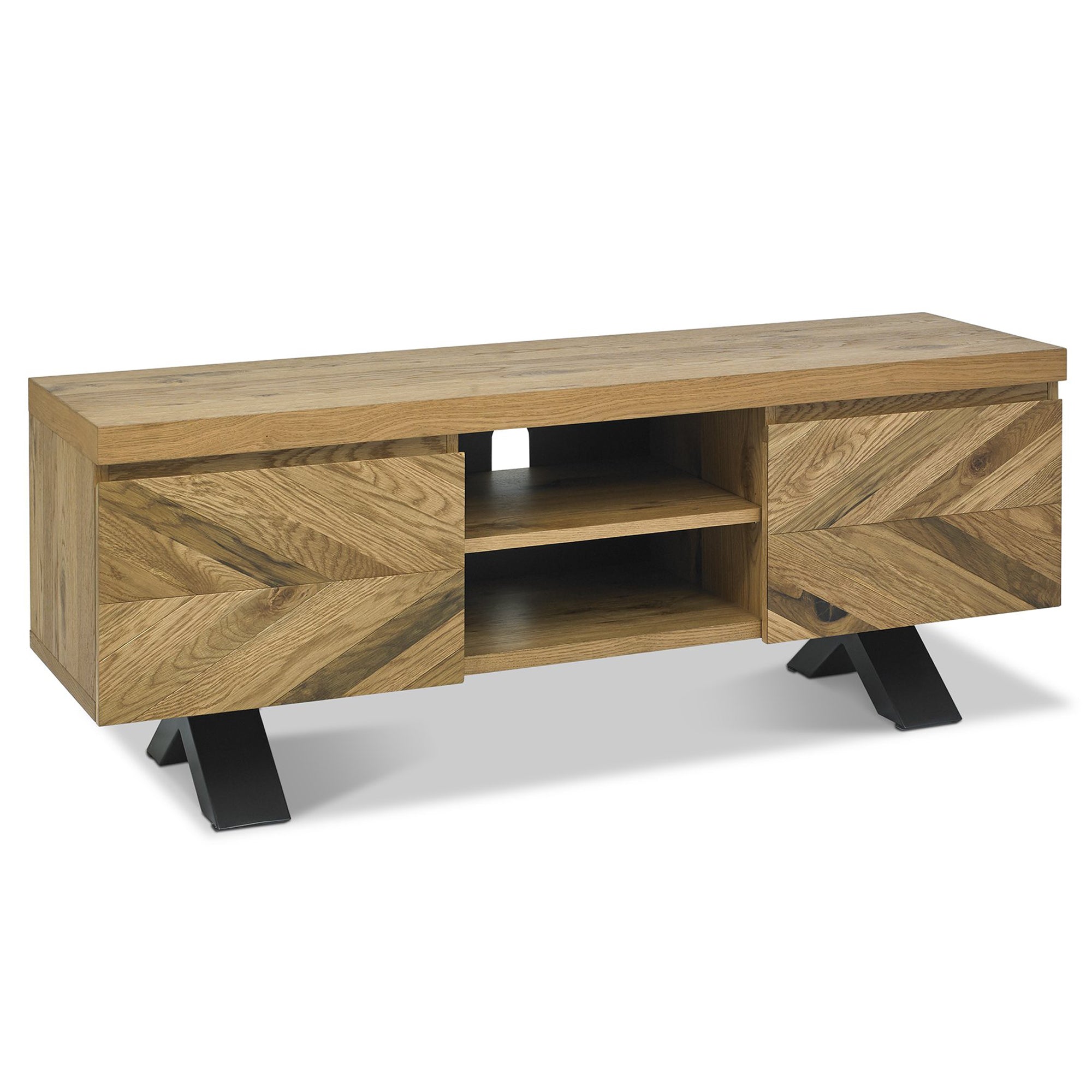 Bentley Designs Ellipse Rustic Oak Entertainment Unit
