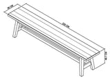 Bentley Designs Camden Rustic Oak Large Bench