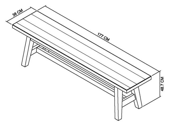 Bentley Designs Camden Rustic Oak Small Bench