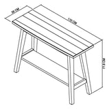 Bentley Designs Camden Rustic Oak Console Table With Shelf