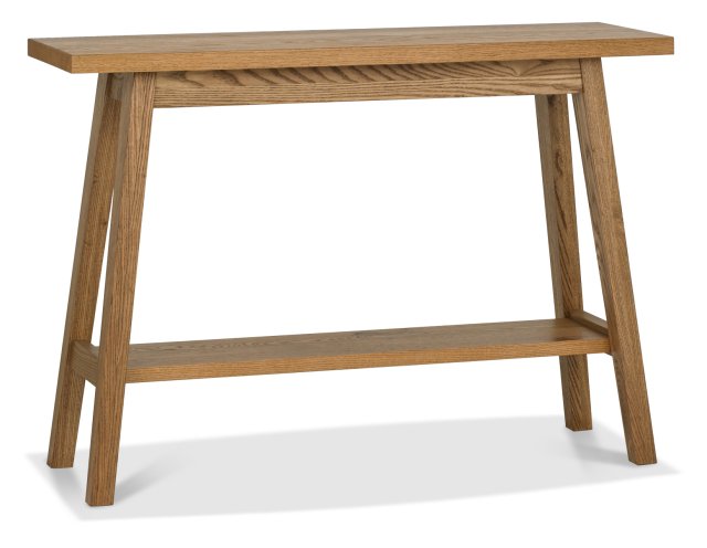 Bentley Designs Camden Rustic Oak Console Table With Shelf