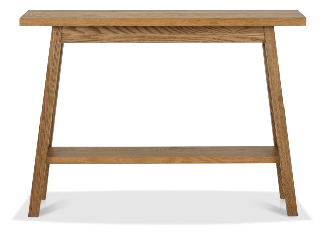 Bentley Designs Camden Rustic Oak Console Table With Shelf