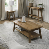 Bentley Designs Camden Rustic Oak Console Table With Shelf