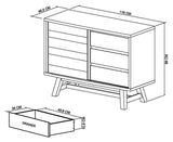 Bentley Designs Camden Rustic Oak Narrow Sideboard