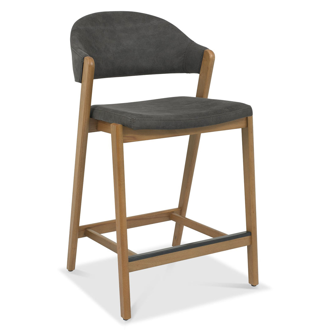 Bentley Designs Camden Rustic Oak Upholstered Bar Stool