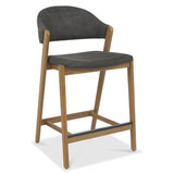 Bentley Designs Camden Rustic Oak Upholstered Bar Stool