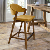 Bentley Designs Camden Rustic Oak Upholstered Bar Stool