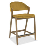 Bentley Designs Camden Rustic Oak Upholstered Bar Stool