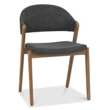 Bentley Designs Camden Rustic Oak Upholstered Chairs (Pair)