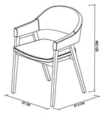 Bentley Designs Camden Rustic Oak Upholstered Arm Chairs (Pair)