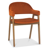 Bentley Designs Camden Rustic Oak Upholstered Arm Chairs (Pair)