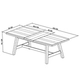 Bentley Designs Camden Rustic Oak 4 - 6 Seater Dining Table