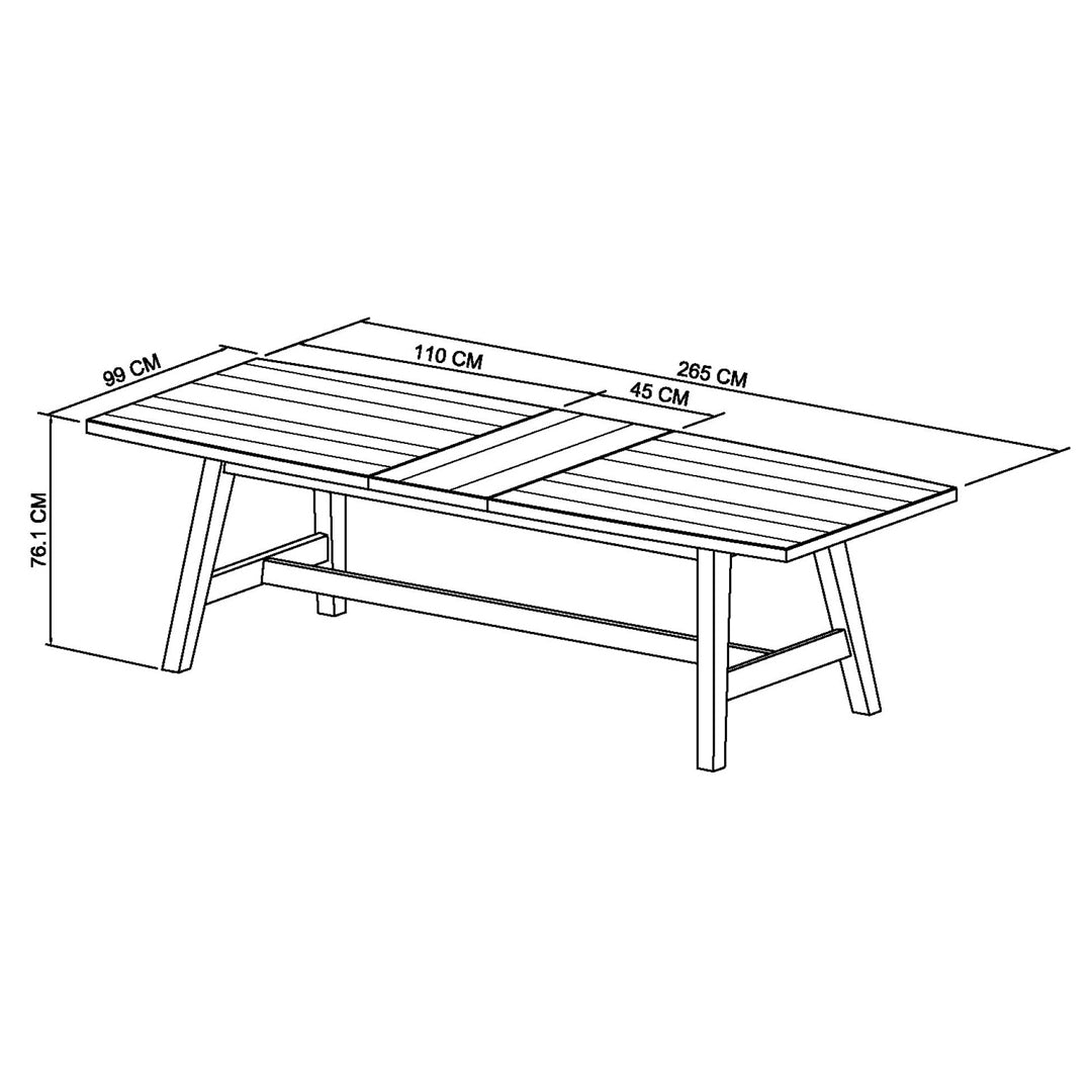 Bentley Designs Camden Rustic Oak 6 - 8 Seater Dining Table