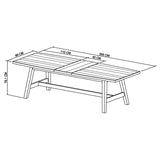 Bentley Designs Camden Rustic Oak 6 - 8 Seater Dining Table