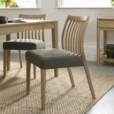 Bentley Designs Bergen Oak Low Slat Dining Chairs (Pair)