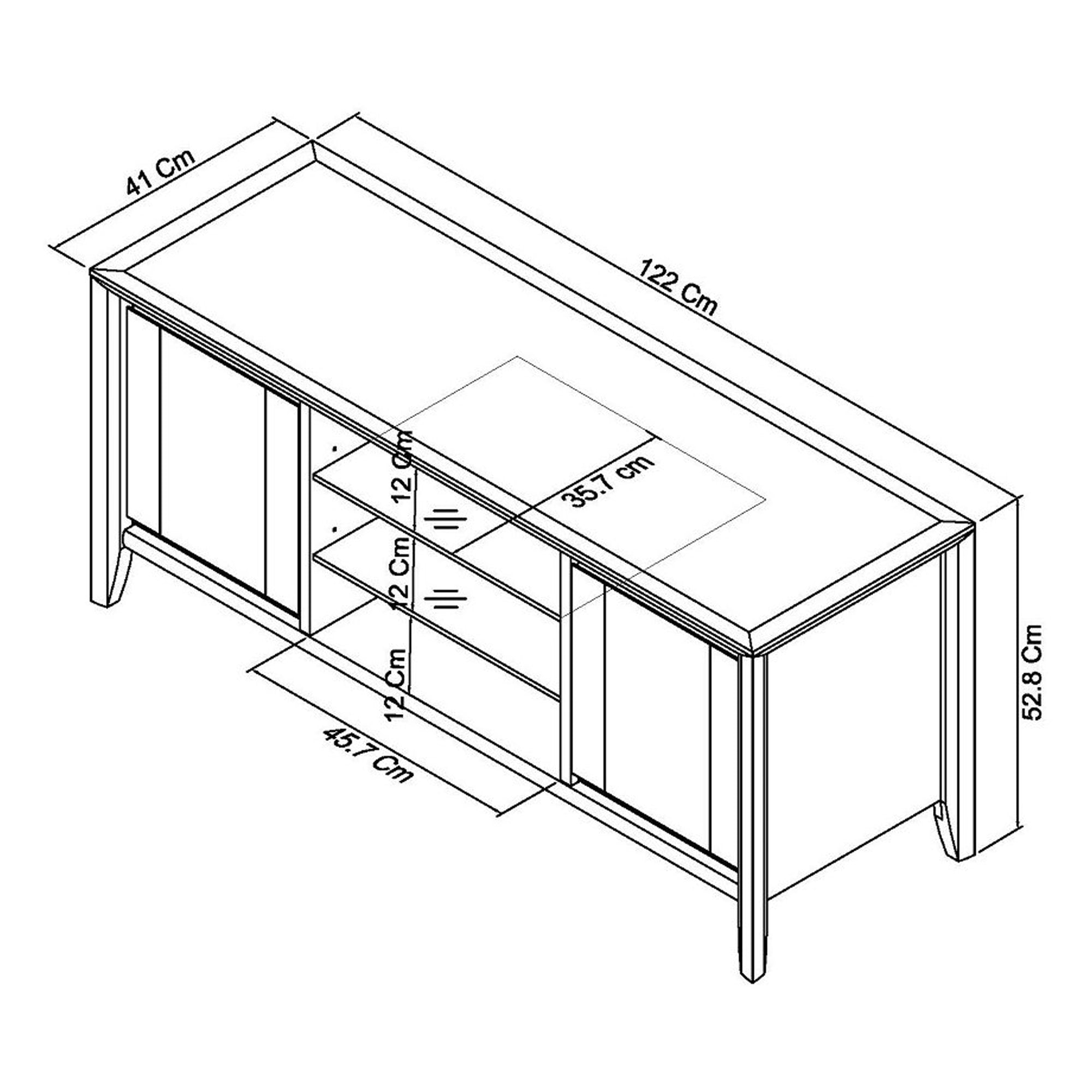 Bentley Designs Bergen Oak Media Unit