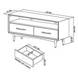 Bentley Designs Vintage Weathered Oak Entertainment Unit