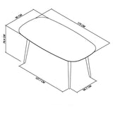 Bentley Designs Vintage Weathered Oak 6 Seater Table