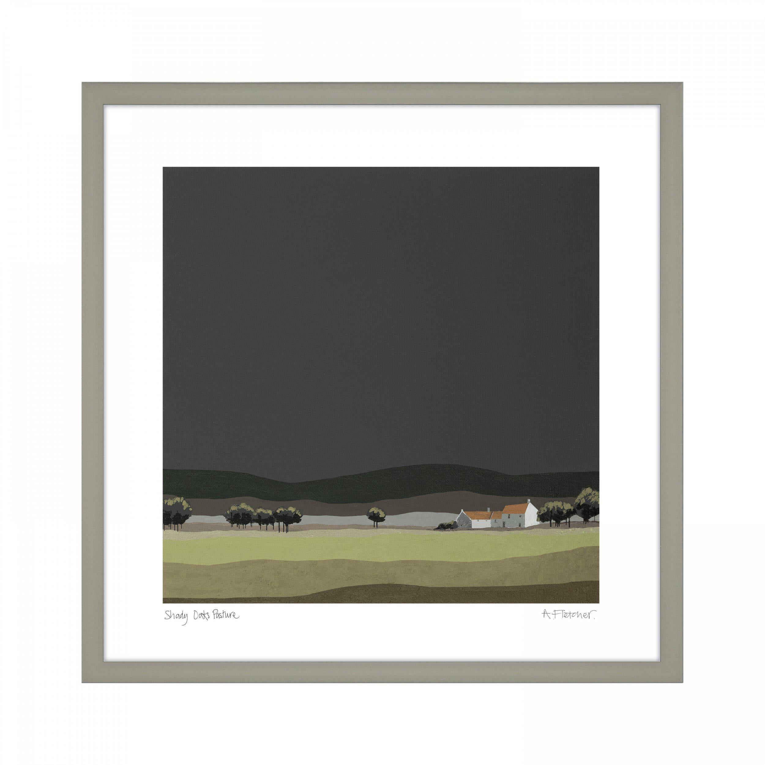 Shady Oaks Pasture Framed Print by Adelene Fletcher