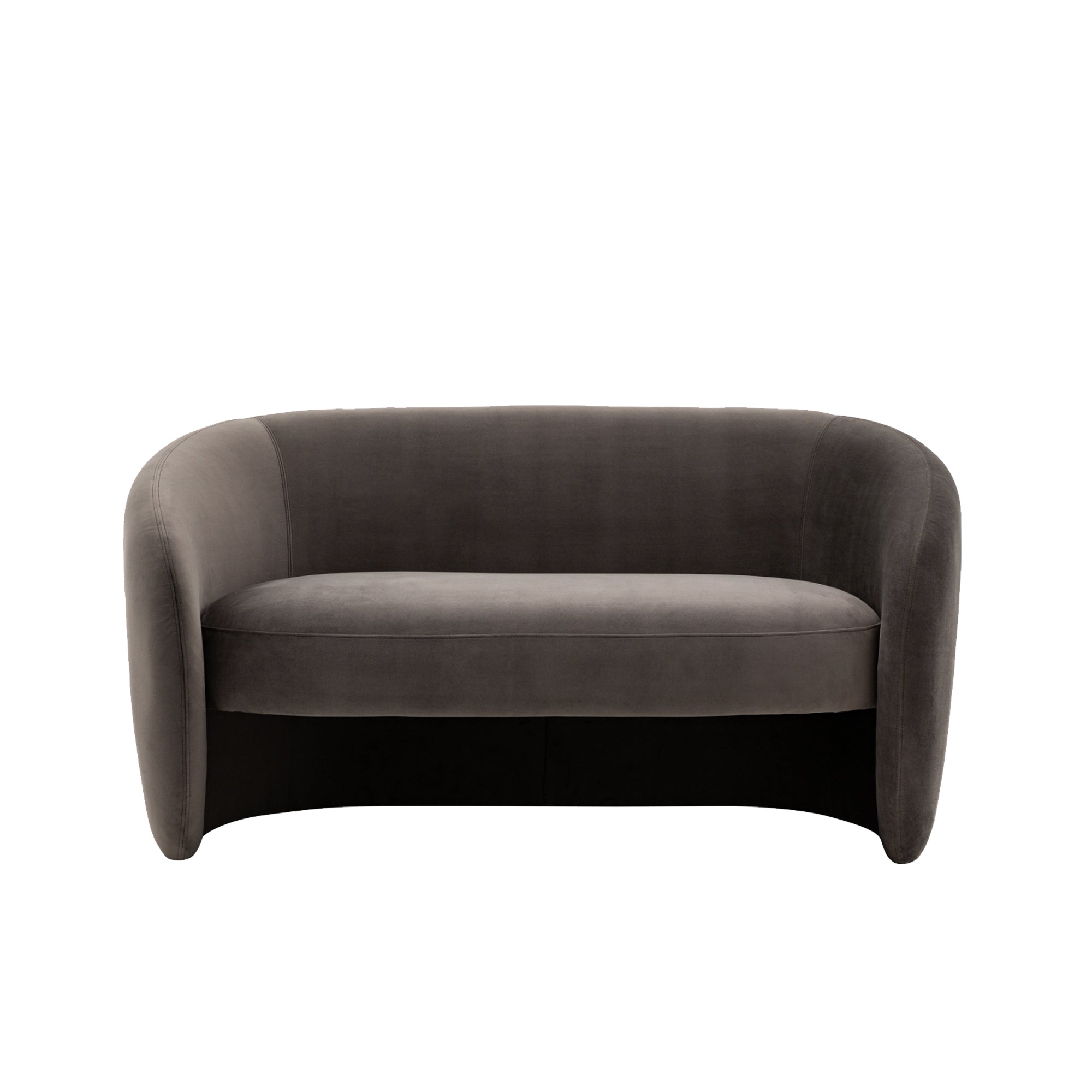 Gray sofa on a white background