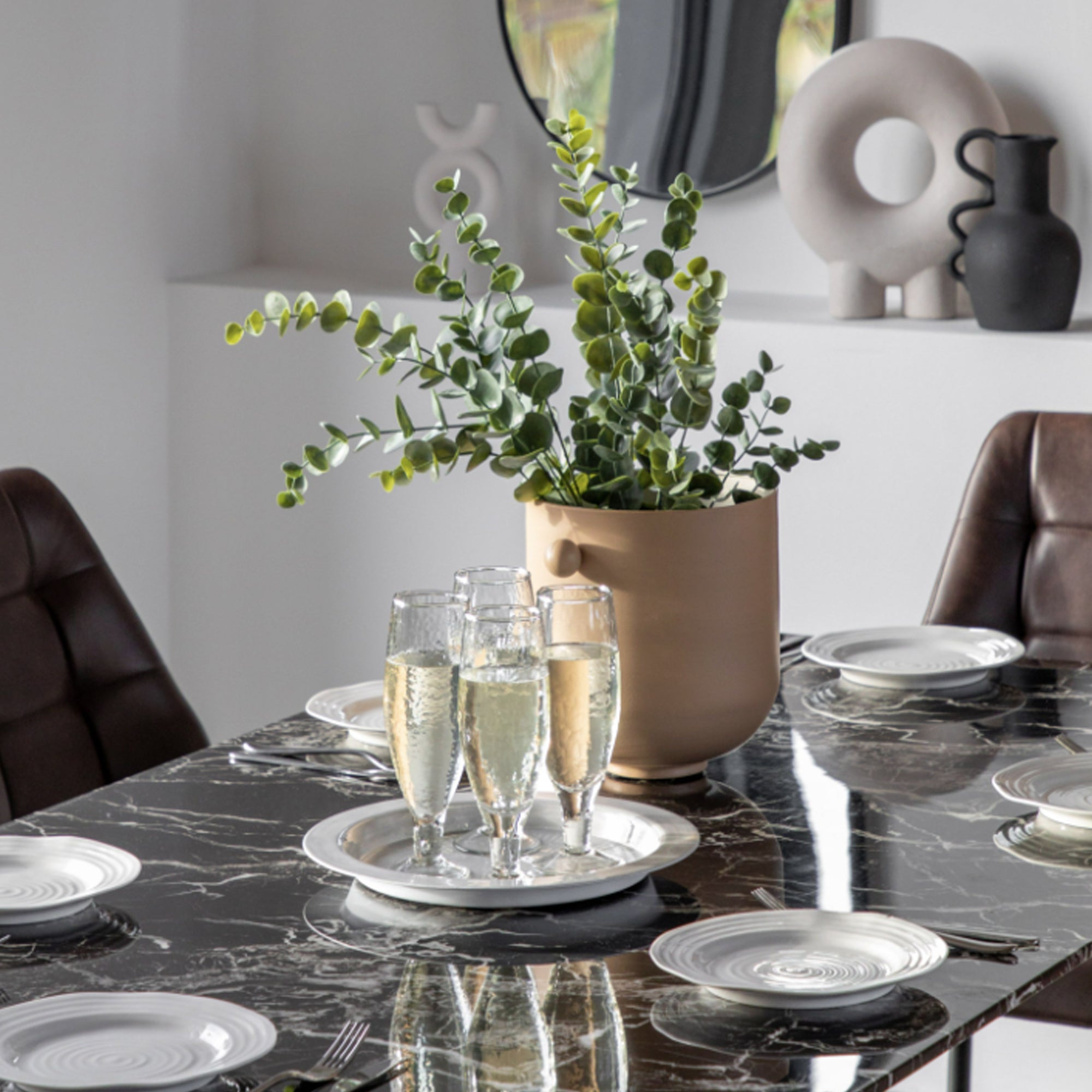 Gallery Davidson 6 Seater Black Dining Table