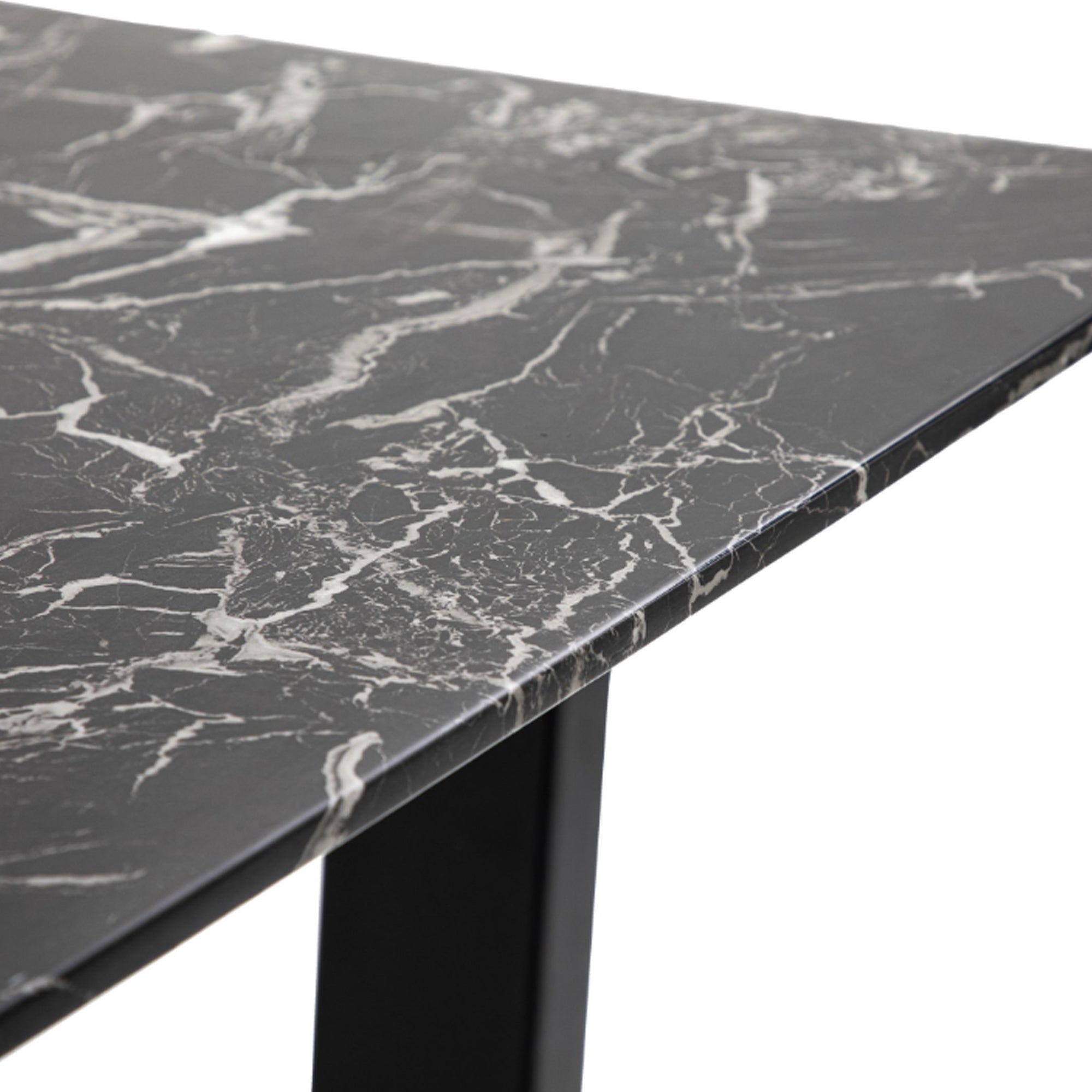 Gallery Davidson 6 Seater Black Dining Table