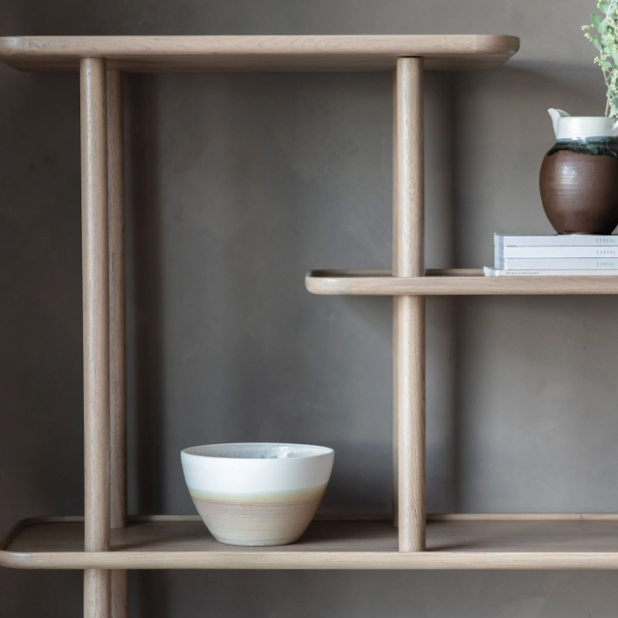 Gallery Kingham Grey Oak Open Display Unit