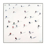 Downhill Framed Canvas by Robert Lachapelle