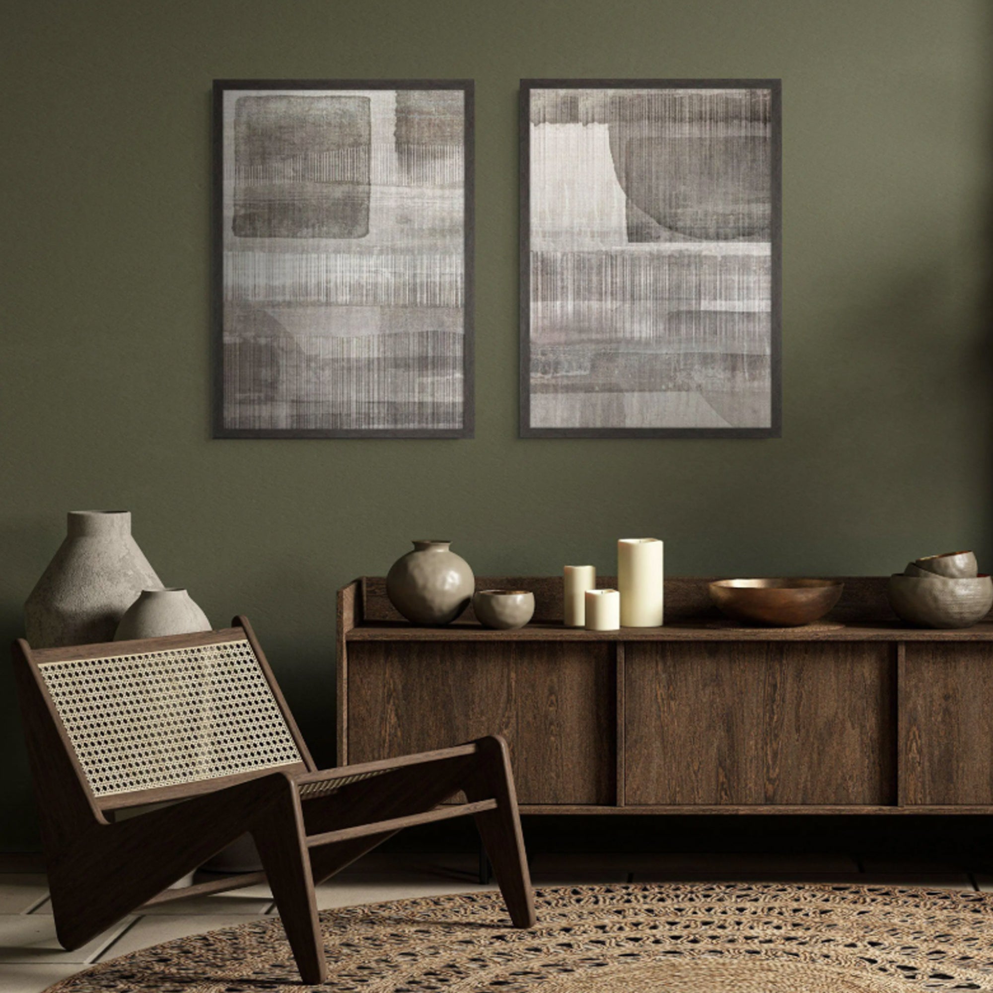 Intersection Framed Canvas Set by Ulyana Hammond