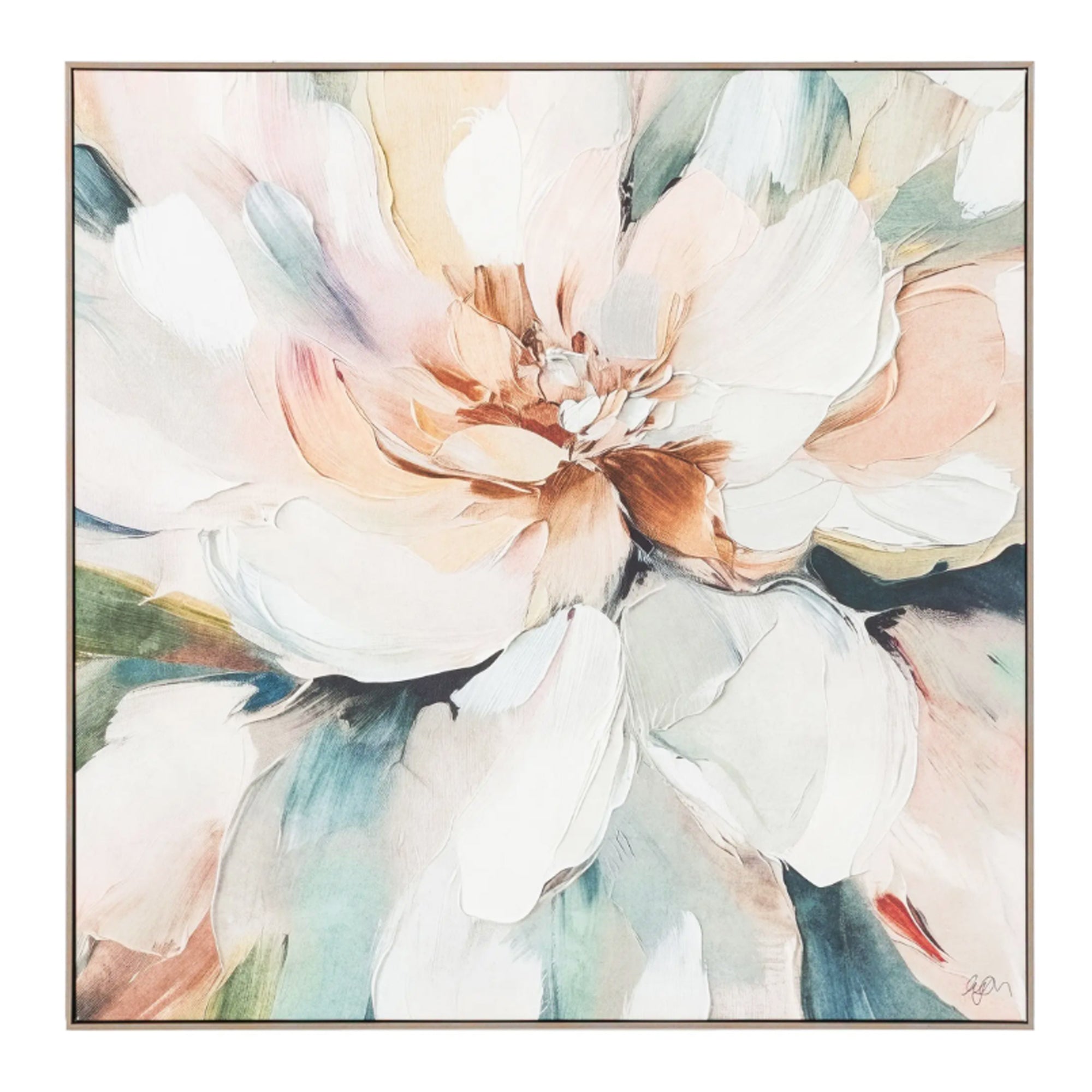 Petal Poetry Framed Canvas by Natalie Taylor