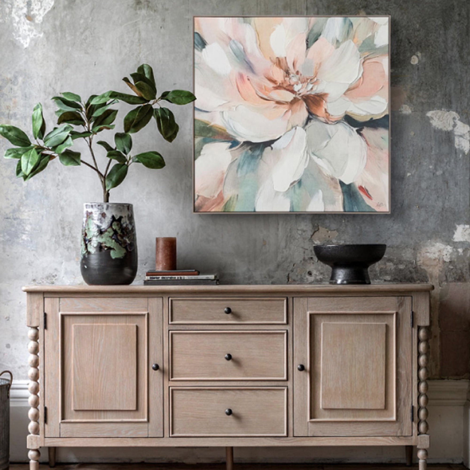Petal Poetry Framed Canvas by Natalie Taylor