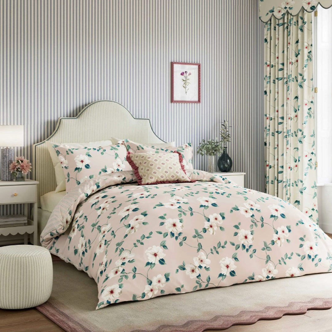 Sanderson x National Trust Poet's Rose Duvet Set