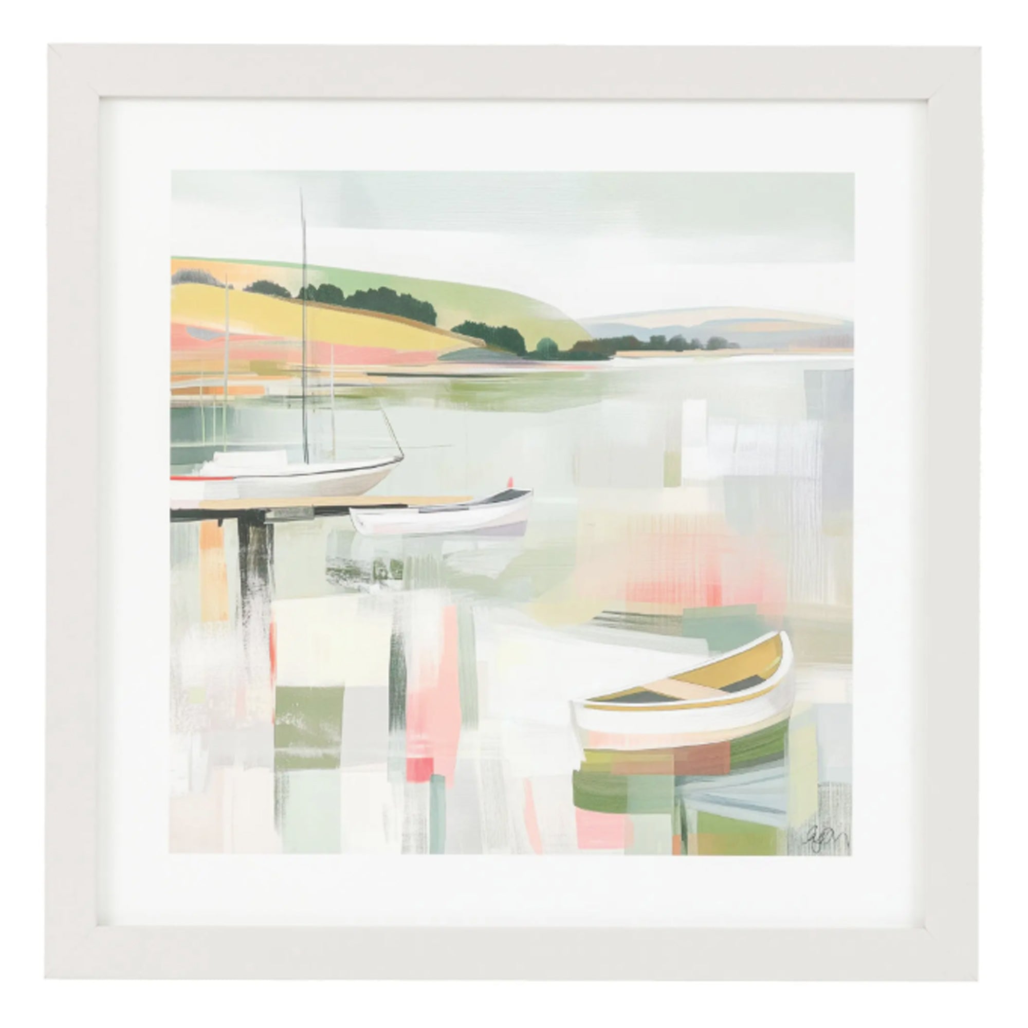 Sailboats and Serenity Framed Art by Faye Reynolds Lydon