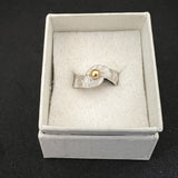Malcolm Appleby Spirals with 18ct Gold Bead Ring - Size N
