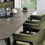 Bentley Designs Emerson Weathered Oak & Peppercorn 4-6 Seater Extension Dining Table