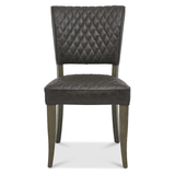 Bentley Designs Logan Fumed Oak Upholstered Dining Chairs (Pair)