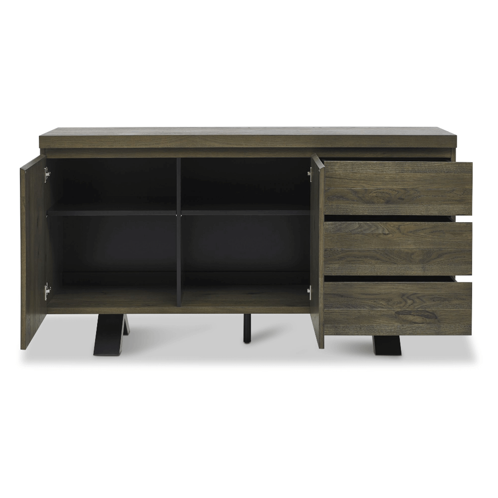 Bentley Designs Ellipse Fumed Oak Wide Sideboard