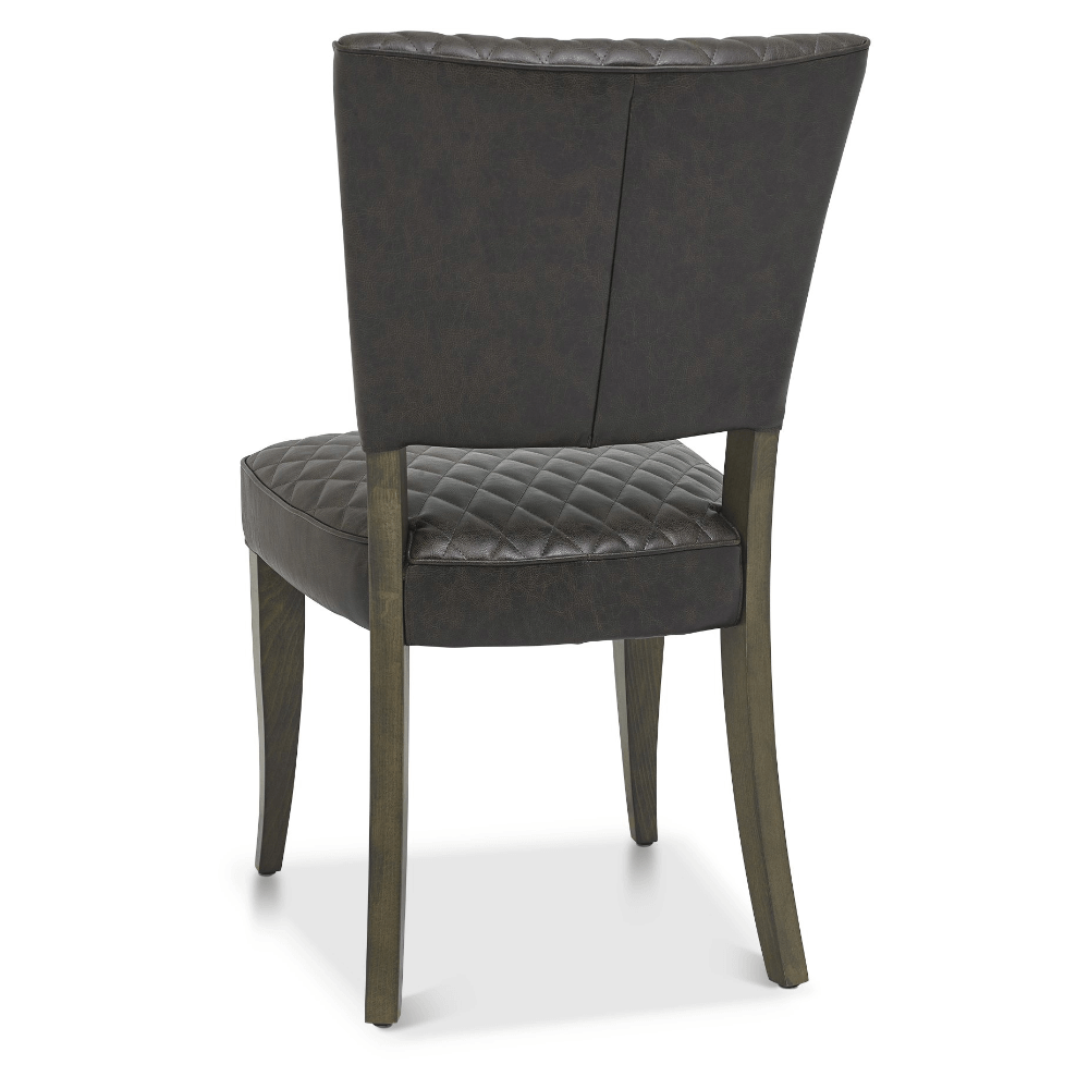 Bentley Designs Logan Fumed Oak Upholstered Dining Chairs (Pair)