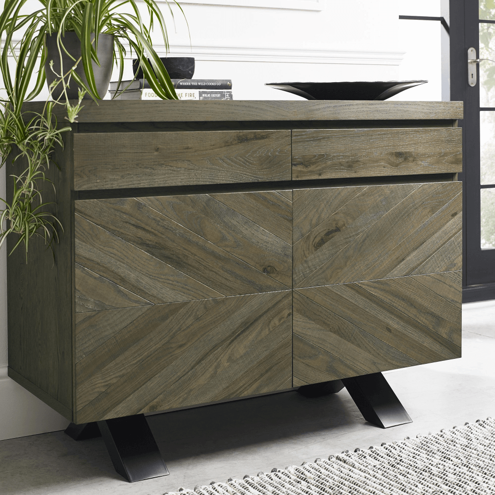 Bentley Designs Ellipse Fumed Oak Narrow Sideboard