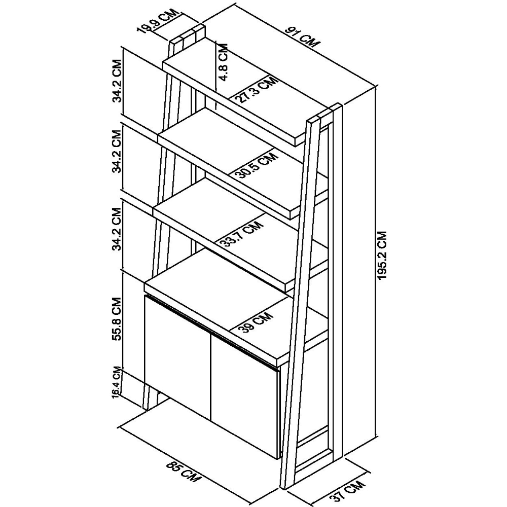 Bentley Designs Ellipse Fumed Oak Open Display Unit