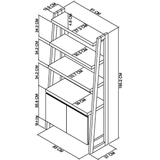 Bentley Designs Ellipse Fumed Oak Open Display Unit
