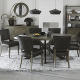 Bentley Designs Logan Fumed Oak Upholstered Dining Chairs (Pair)