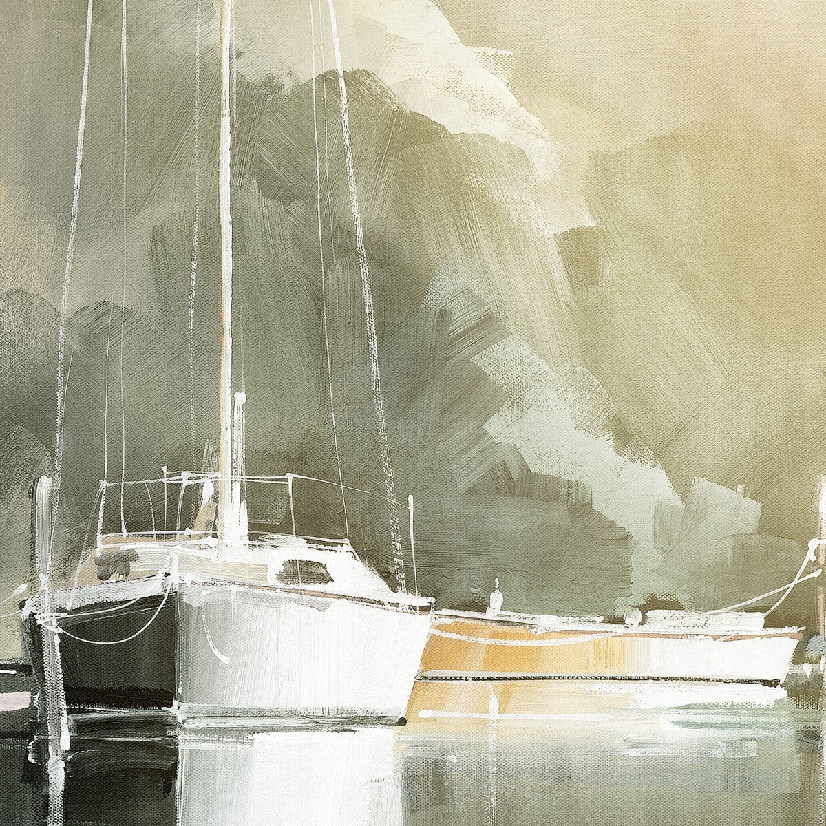 Marina Days Framed Canvas by Craig Trewin Penny