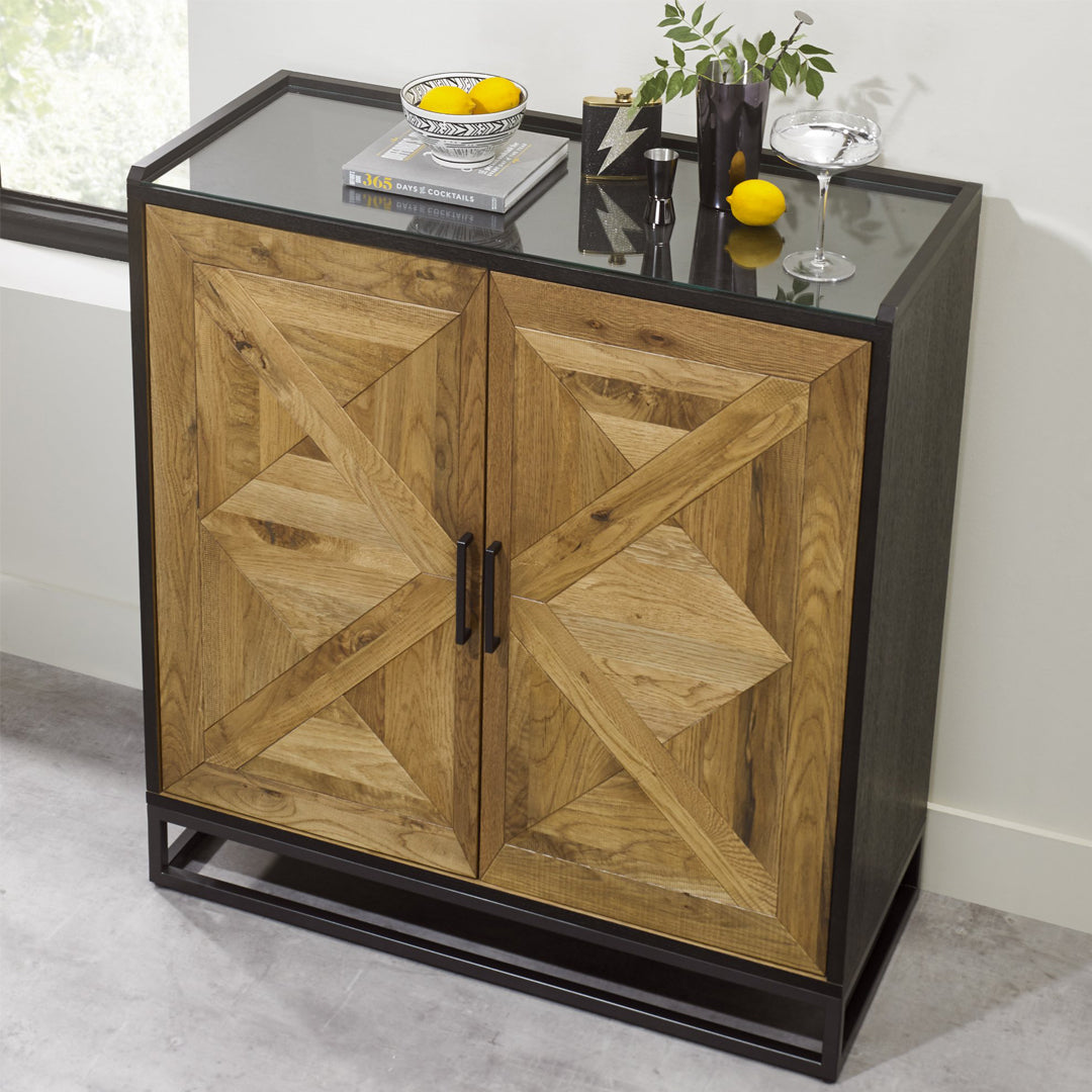 Bentley Designs Indus Rustic Oak Drinks Cabinet | Taylors on the High Street
